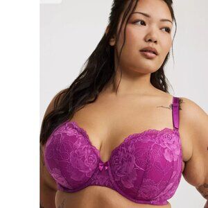 Torrid curve perfect fit t shirt push up bra size 38 DD LIKE NEW